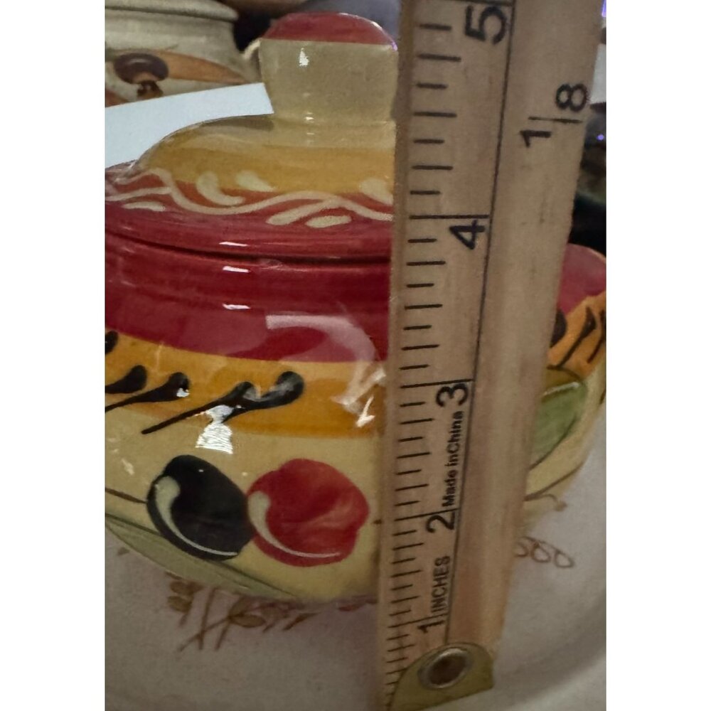 Pier 1 Imports Olive Stacked Canisters Set Of 3 Hand Painted Ceramic - Picture 13 of 13